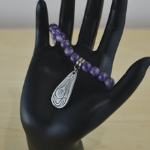 Load image into Gallery viewer, Amethyst Bracelet w/ Charm
