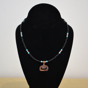 Copper Ovoid w Beads