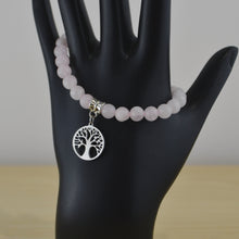 Load image into Gallery viewer, Rose Quartz Bracelet with Charm
