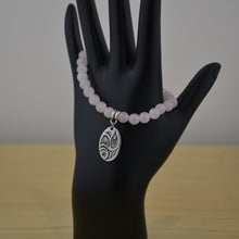 Load image into Gallery viewer, Rose Quartz Bracelet with Charm
